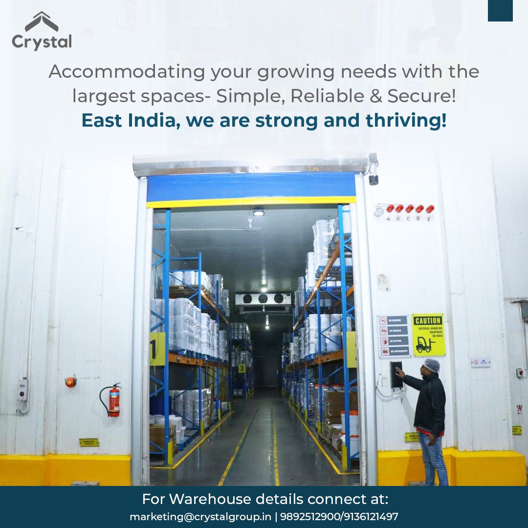 _Crystalgroup's tweet photo. From the East to the rest of India, our warehouse provider has got you covered!
With unparalleled strength and expertise, we ensure your goods are stored safely and securely. Trust us to be your reliable logistics partner.
#CrystalSolutionsForYou #Warehouse #EastIndiaStrong https://t.co/MVPlSOUXt6