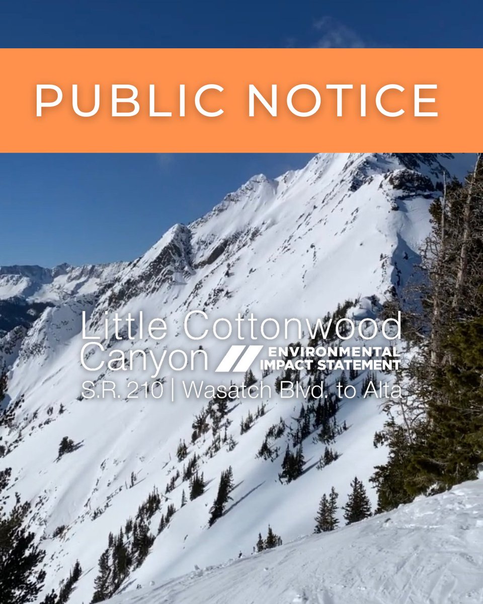 UDOTlcceis's tweet photo. 🔊 Project update! As a result of public and agency input, @UtahDOT has issued two new reports to evaluate potential impacts to roadless areas and for an additional air quality analysis. Comment period is open now until April 18, 2023 #LCCEIS #SR210
🔗 https://t.co/jbQcPNkfUj https://t.co/CsxbEZ9dac