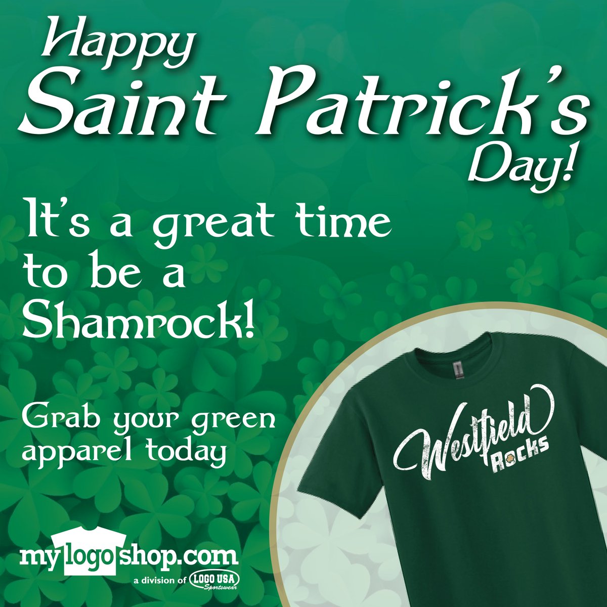 Top o' the mornin' to ya! Happy Saint Patrick's Day from all of us at My Logo Shop! We hope everyone stays safe and has a fun day celebrating the luck o' the Irish. Go Shamrocks! ☘️