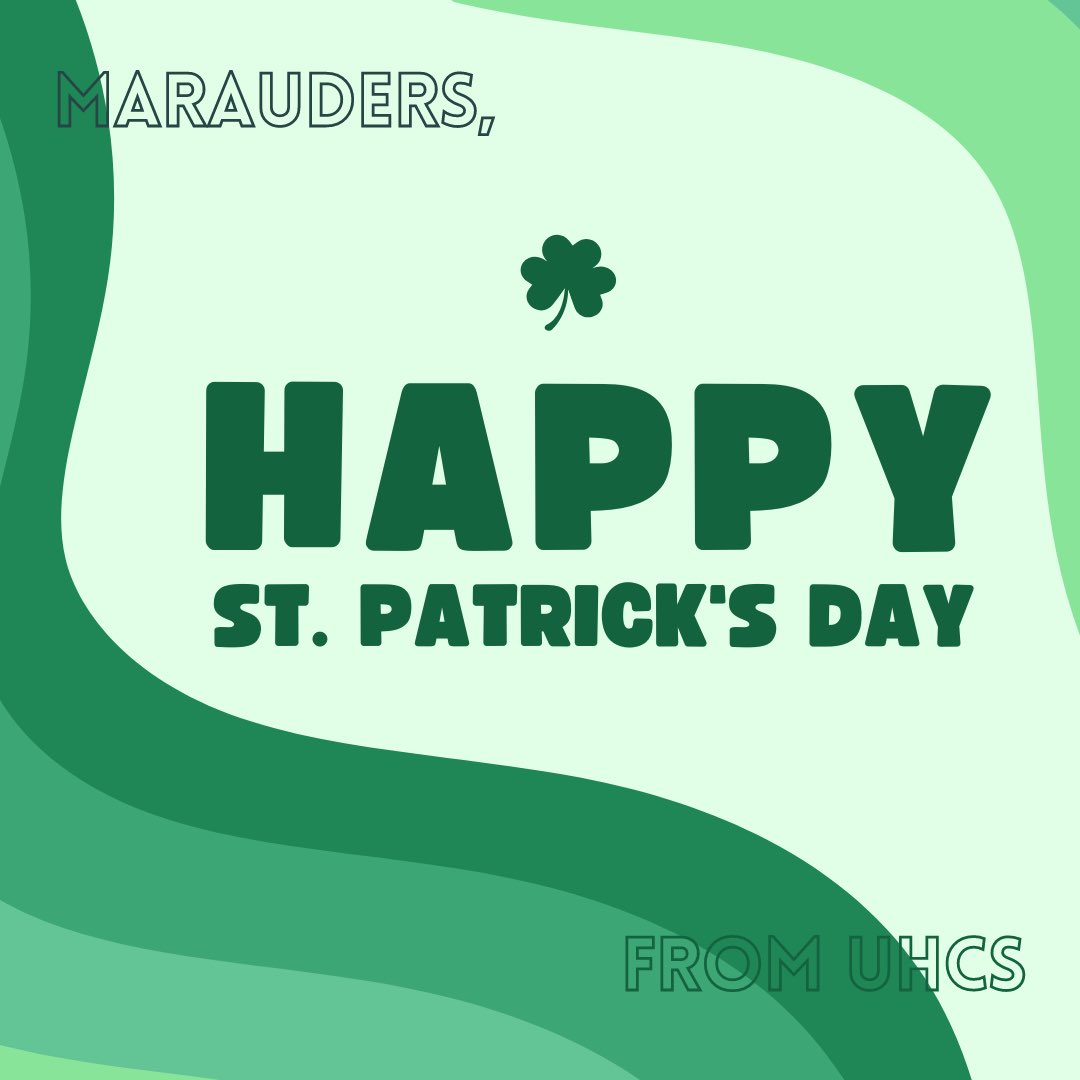 VilleHousing's tweet photo. Happy St. Patrick’s Day Marauders !!☘️☘️☘️ How are you celebrating today? https://t.co/IUcq0M0h7H