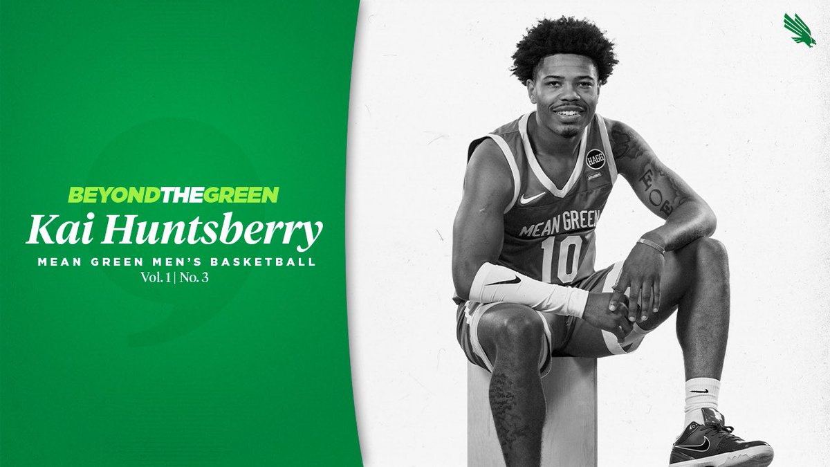 UNT Basketball (@meangreenmbb) on Twitter photo "Whether I continue chasing my dream of playing basketball at the professional level or transition into coaching, I want to 𝙗𝙚 𝙖 𝙡𝙞𝙜𝙝𝙩 in this world."
<a href="/HuntsberryKai/">Kai Huntsberry</a> tells his UNT story ⬇️
📝 northtex.as/KaiBTG
#GMG 🟢🦅 "Whether I continue chasing my dream of playing basketball at the professional level or transition into coaching, I want to 𝙗𝙚 𝙖 𝙡𝙞𝙜𝙝𝙩 in this world."
<a href="/HuntsberryKai/">Kai Huntsberry</a> tells his UNT story ⬇️
📝 northtex.as/KaiBTG
#GMG 🟢🦅