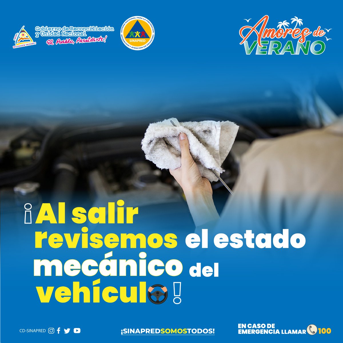 juanalb1953's tweet photo. Es nuestra responsabilidad al salir a pasear con nuestros familiares, garantizar que el vehículo haya sido revisado, para poder utilizarlo. Nicaragua les da un cálido abrazo a los turistas extranjeros y nacionales #NuevasVictorias #PLOMO19 @PortoSandinista @EsterLinaLanzi https://t.co/EhOLJseXhx