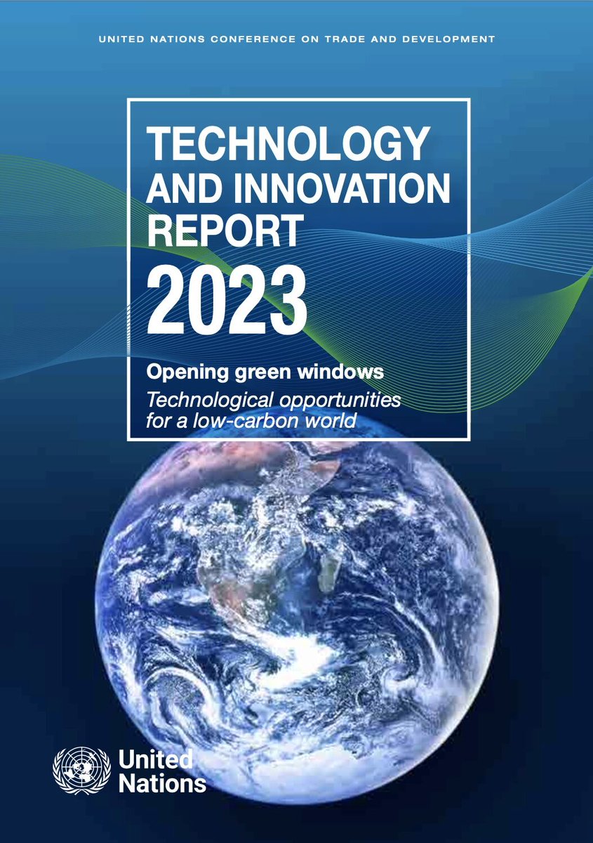 🔋Green tech promises to revolutionise our sustainability ➡️ but only if the tech gap between developed and developing countries closes.

In the <a href="/UNCTAD/">UN Trade and Development</a> Technology and Innovation Report 2023, @unumerit researchers help lay out the policies needed to do so: unctad.org/tir2023
