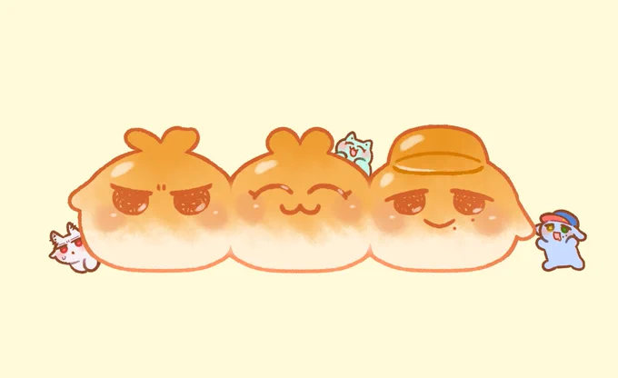 3色パンたのしみすぎる 