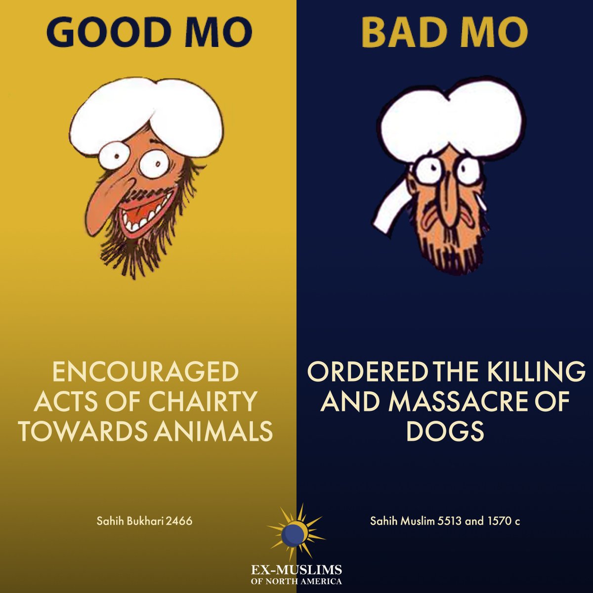 ExmuslimsOrg's tweet photo. Owning dogs in Muslim countries is still stigmatized today because of Muhammad's hatred of them. Dogs are seen as 'filthy' in Islam. #GoodMoBadMo #Muhammad https://t.co/EUPHifMsf7