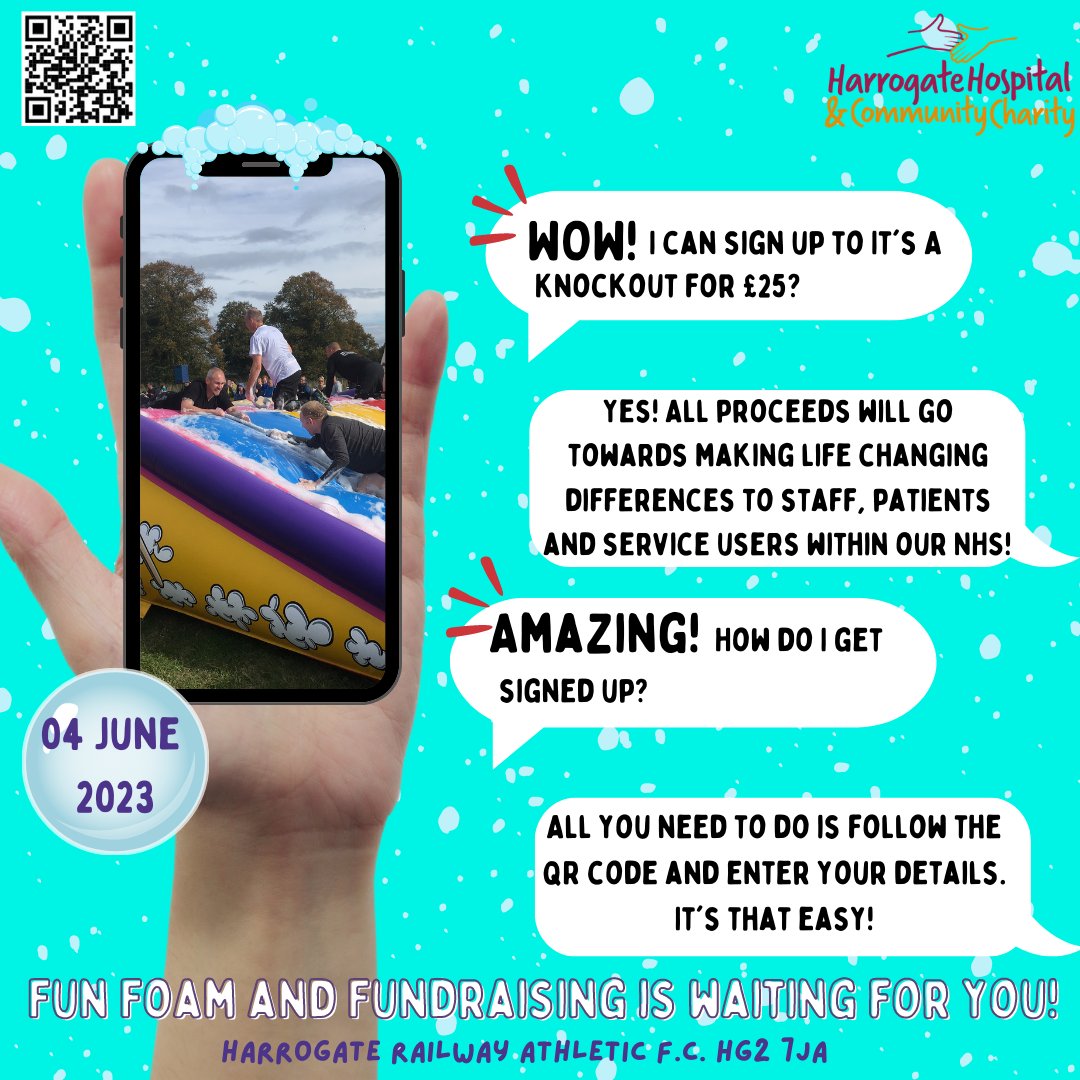 harrogatehcc's tweet photo. Join HHCC for It’s A Knockout 2023! Explore the inflatable obstacle course in Teams of 10 and compete to become It’s A Knockout champions 2023! Sign up here today - https://t.co/2a3zZFCvZZ https://t.co/mdX0frWT5l