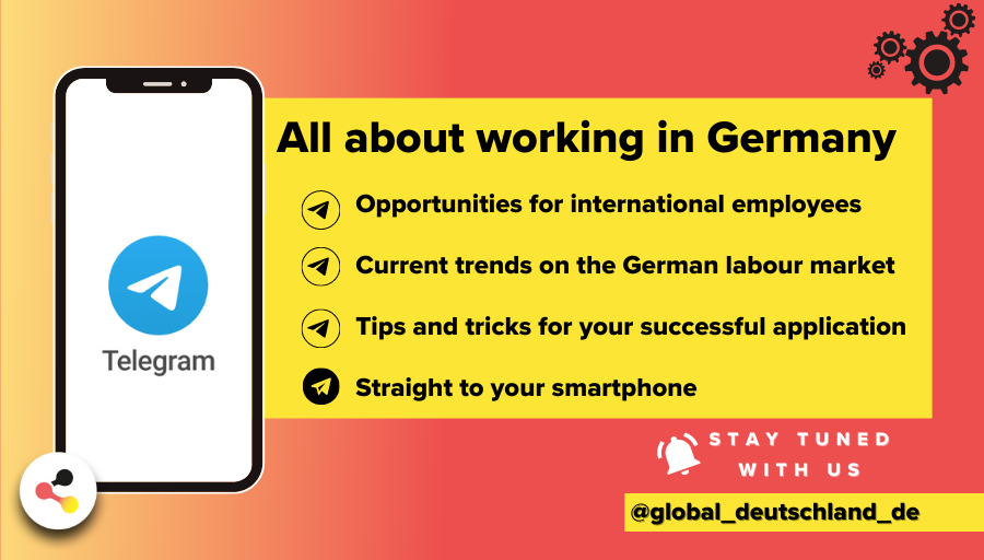 ❓ 🛠️ Are you interested to #WorkInGermany? Then join our #Telegram channel! 

💡 Here you can get the latest info, tips and tricks for applying, current offers and much more - in Russian and English!

🔔 Sign up now ▶️: spkl.io/60134j08b

#job #career #expat