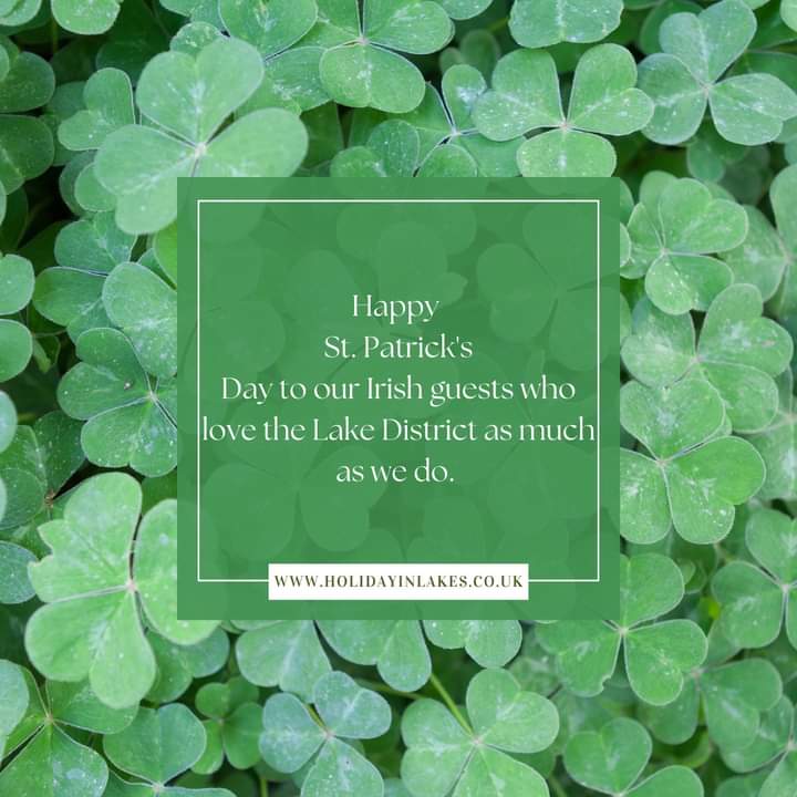 HolidayInLakes's tweet photo. Happy St Patricks Day to all our lovely Irish guests both past, present and future. Cheers!!
#StPatricksDay #LakeDistrict #holiday #shortbreak #holidayfromireland #cumbria #lakewindermere #bowness #shamrock https://t.co/amqxuKqphy