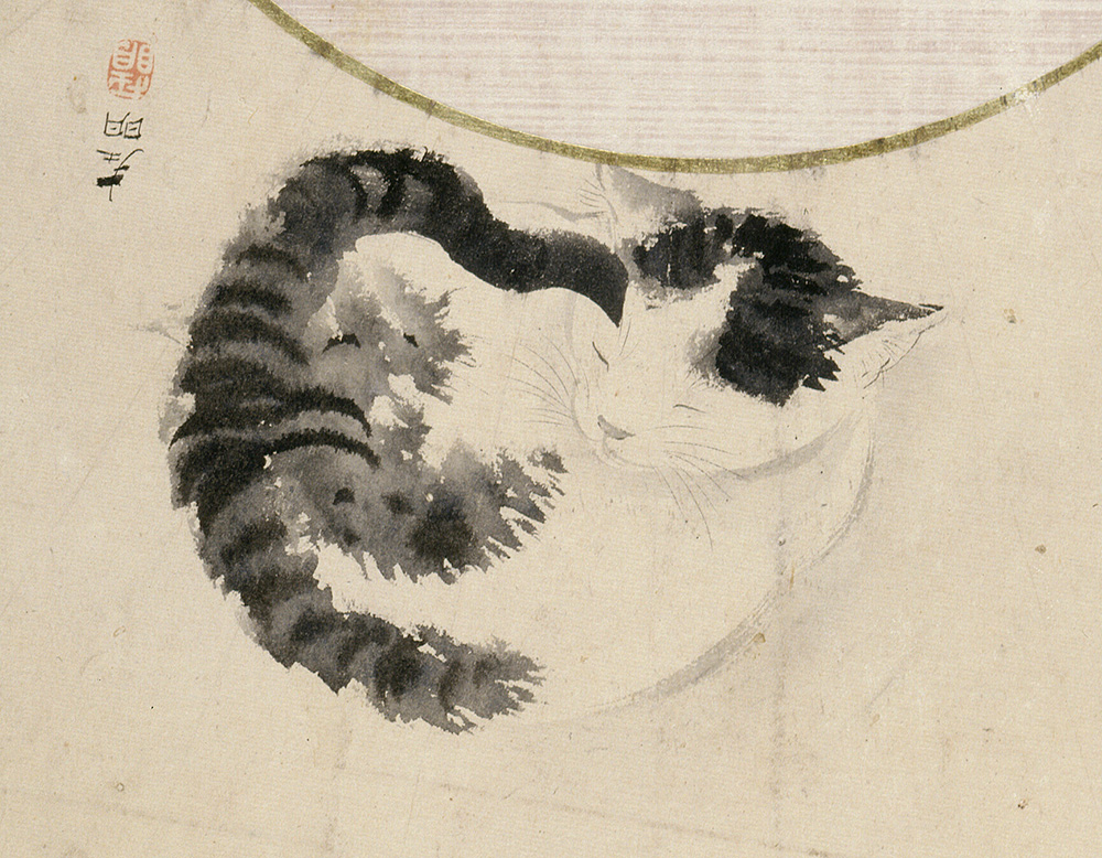 Today is #WorldSleepDay. 

This sleeping cat was painted by Hara Zaimei (1778 - 1884) between 1800 and 1844. 🐈💤