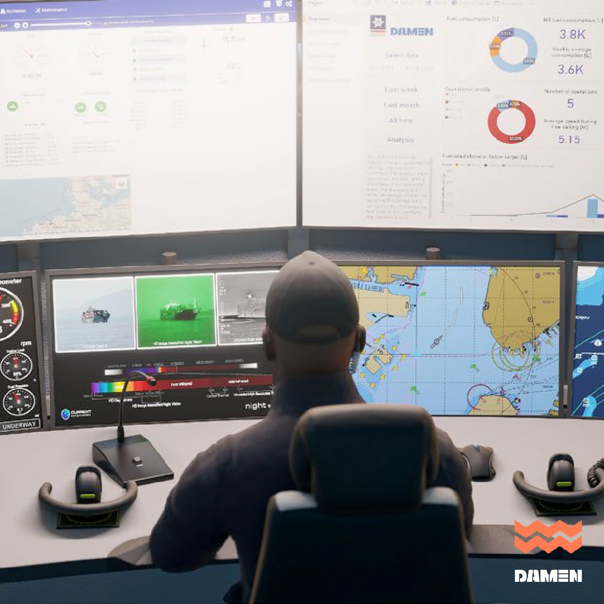 With a Damen Triton system onboard its recently delivered ASD Tug 2811, the National Energy Corporation of Trinidad & Tobago can remotely monitor almost every aspect of its operations in real time, to ensure maximum efficiency and economy.