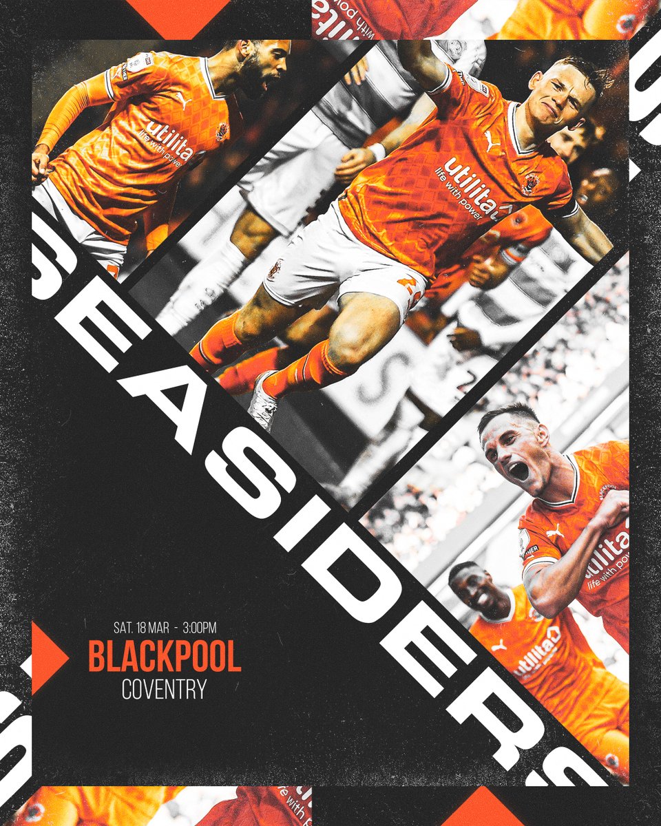 Blackpool FC host Coventry City in Sky Bet Championship action this weekend.

We're wishing the Seasiders all the best ahead of the fixture. 🍊

#Blackpool #UTMP #Partnership #Community #BlackpoolFC