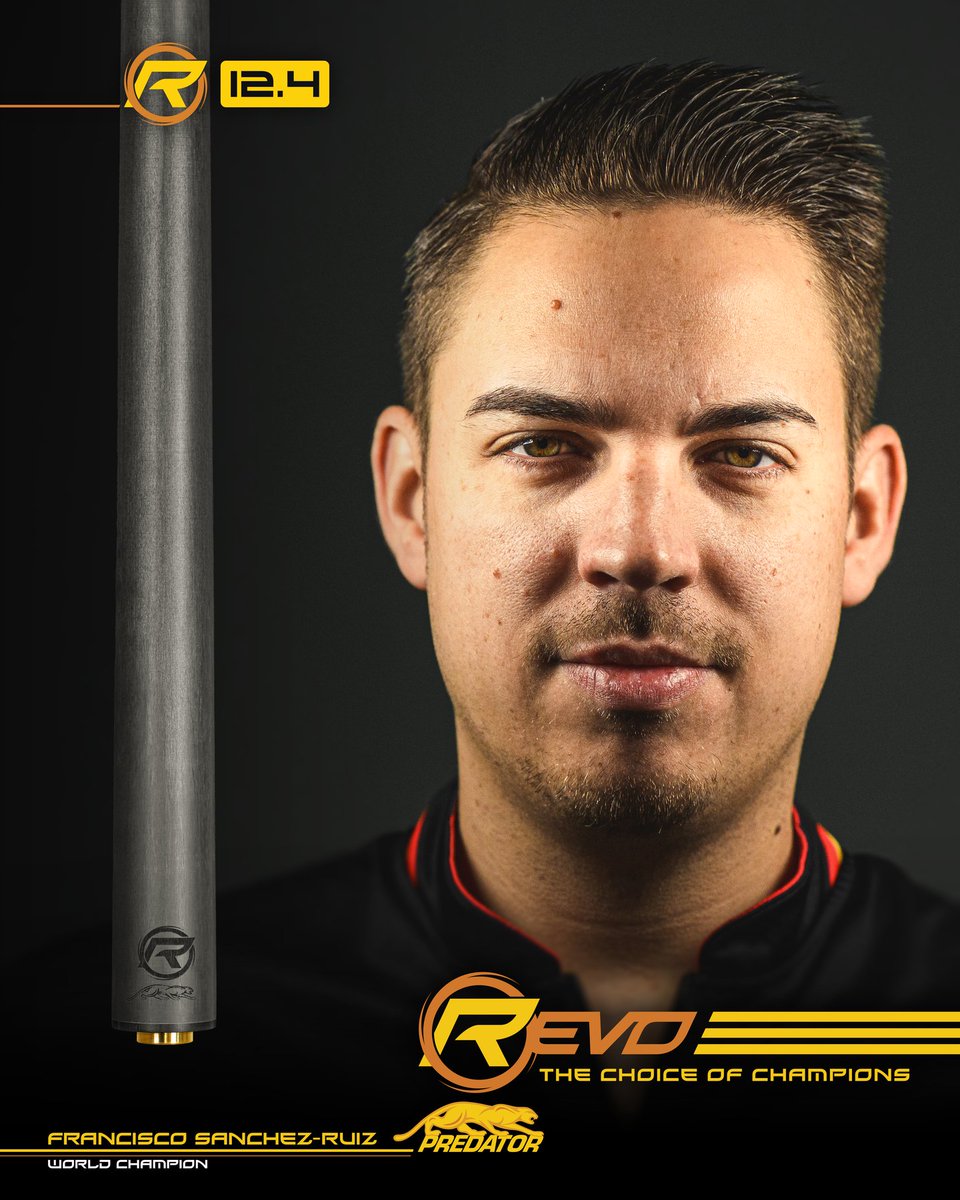 PredatorCues's tweet photo. World 8-Ball and 9-Ball Champion, US Open Champion, Mosconi Cup Champion, WPA World #1, and Nineball World #1, Francisco Sanchez-Ruiz, rules with his REVO 12.4.
The Choice of Champions: https://t.co/yaW3Sf4ne4
#9Ball #8Ball #ProPoolPlayers #PredatorProTeam #REVO #PredatorCues https://t.co/EQPKzpnnzt