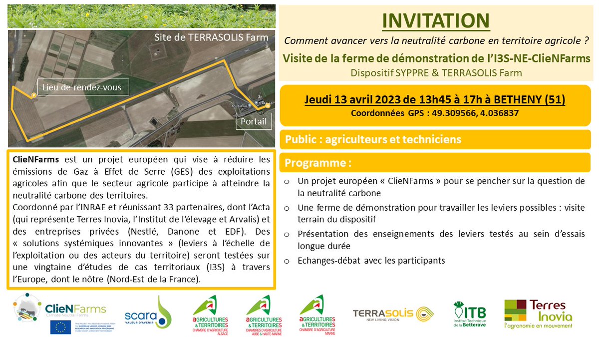 Comment avancer vers la neutralité carbone en territoire agricole ? 
S'inscrire via le site de <a href="/terresinovia/">Terres Inovia</a> : 
terresinovia.fr/-/neutralite-c…