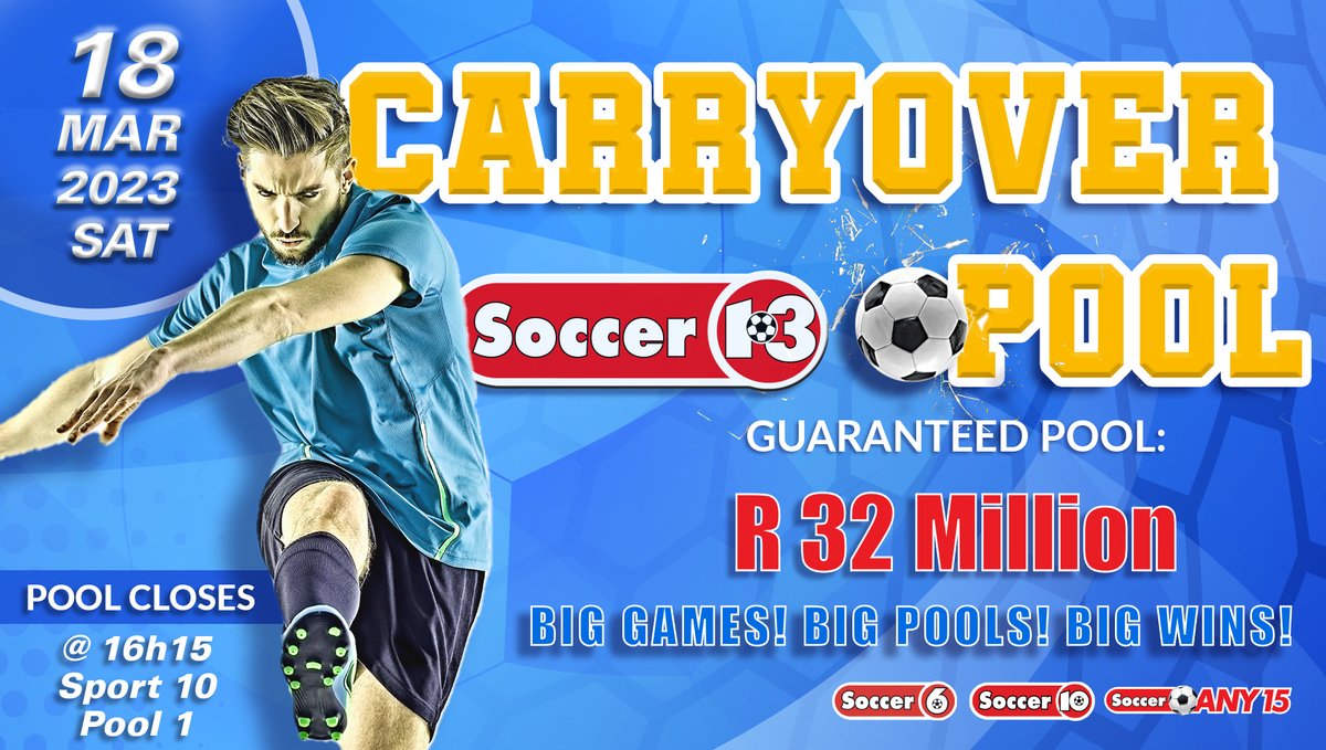 GallopTvRSA's tweet image. R32MILLION 🎉🎉🎉🎉🎉🎉 
#GUARANTEEDPOOL
Take your bets at any TabGold outlets or online @ tabgold.co.za and stand a chance to #WINBIG