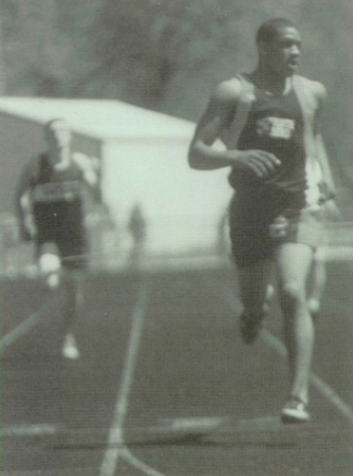 SuitUpVarsity's tweet image. North Bend Central's Jeff Phelps cruises to a victory in 2000.  By season's end, he would be the Class B 400-meter champion, and in 2001 he would repeat and add a 200 crown.