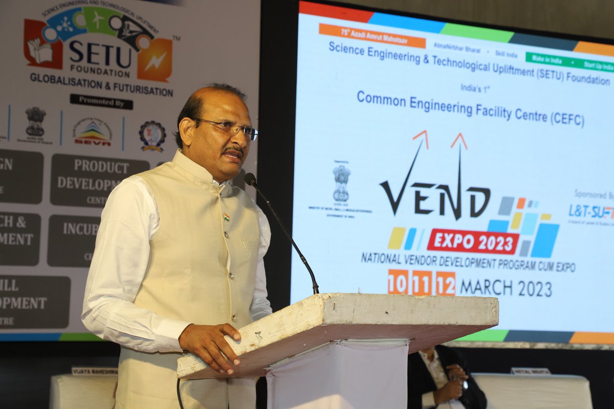 foundation_setu's tweet photo. IT WAS A GREAT PLEASURE TO ORGANIZE NATIONAL VENDOR DEVELOPMENT PROGRAM VEND EXPO -2023 AT INDIA'S FIRST COMMON ENGINEERING FACILITY CENTER, DEVELOPED BY SETUFOUNDATION AT SURAT, BARDOLI DURING 10-11-12 MARCH - 2023 https://t.co/mmW66m2On3