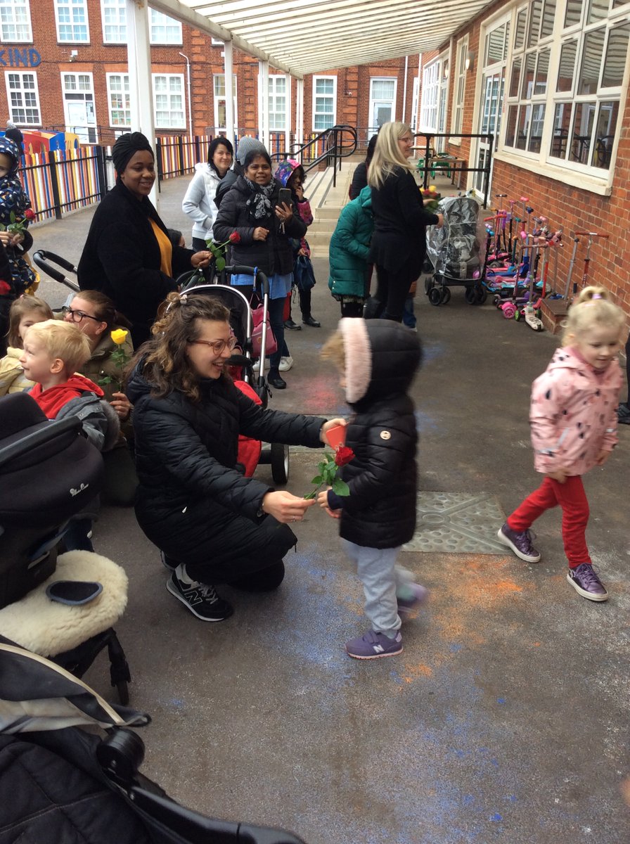 The Nursery tribute to their Mummies went amazingly well today. The children sang 'I love my Mummy'  beautifully, and they were so loud. All the mummies shed a tear and were so happy when they were presented with a rose or daffodil from their children! A very special moment.