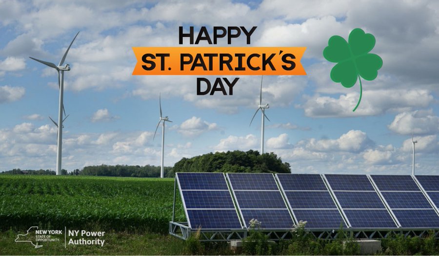 Happy St. Patrick's Day from all of us at NYPA!