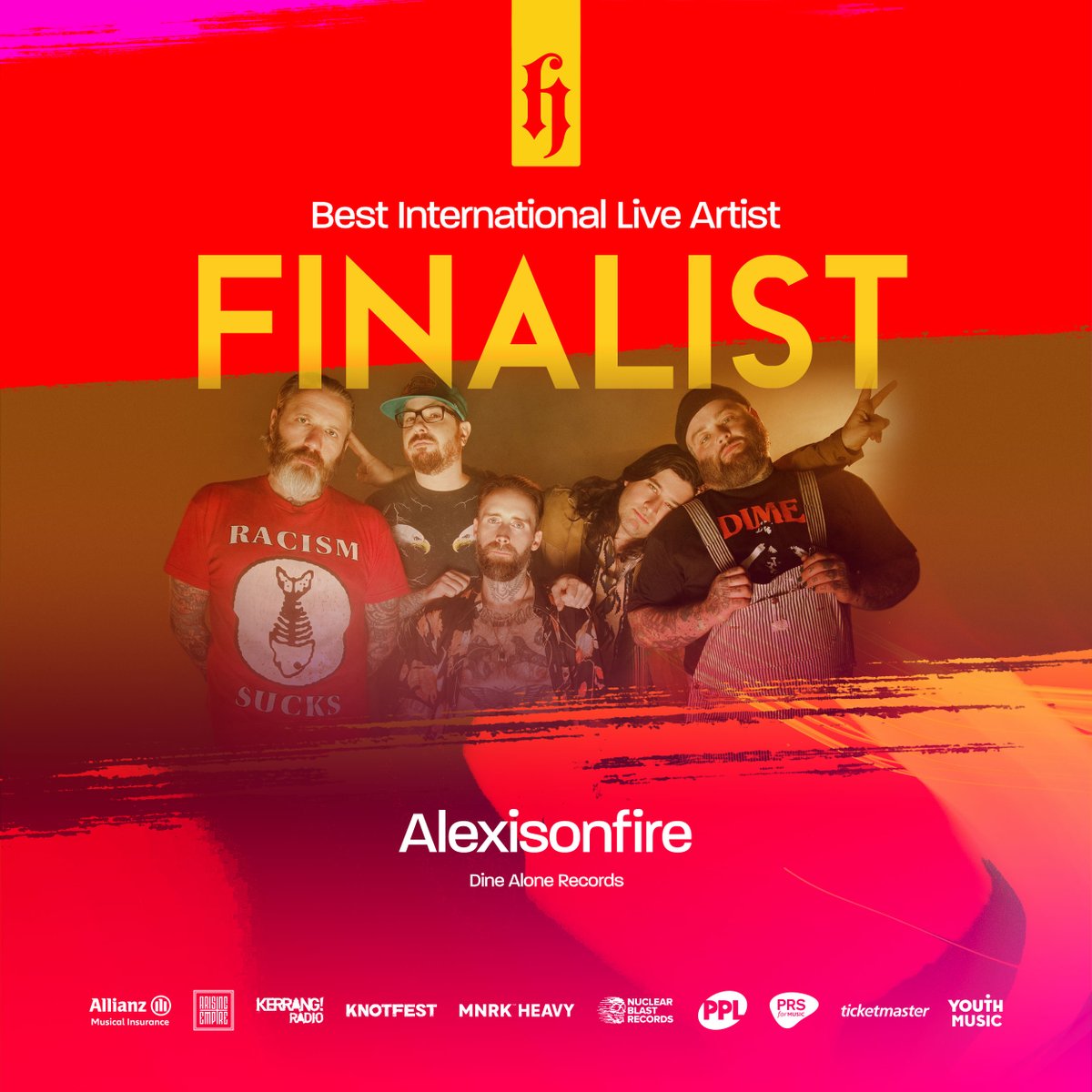 stoked to be named as finalists for the Heavy Music Award for Best Intl. Live Artist. head to vote.heavymusicawards.com to cast your vote 🗳️