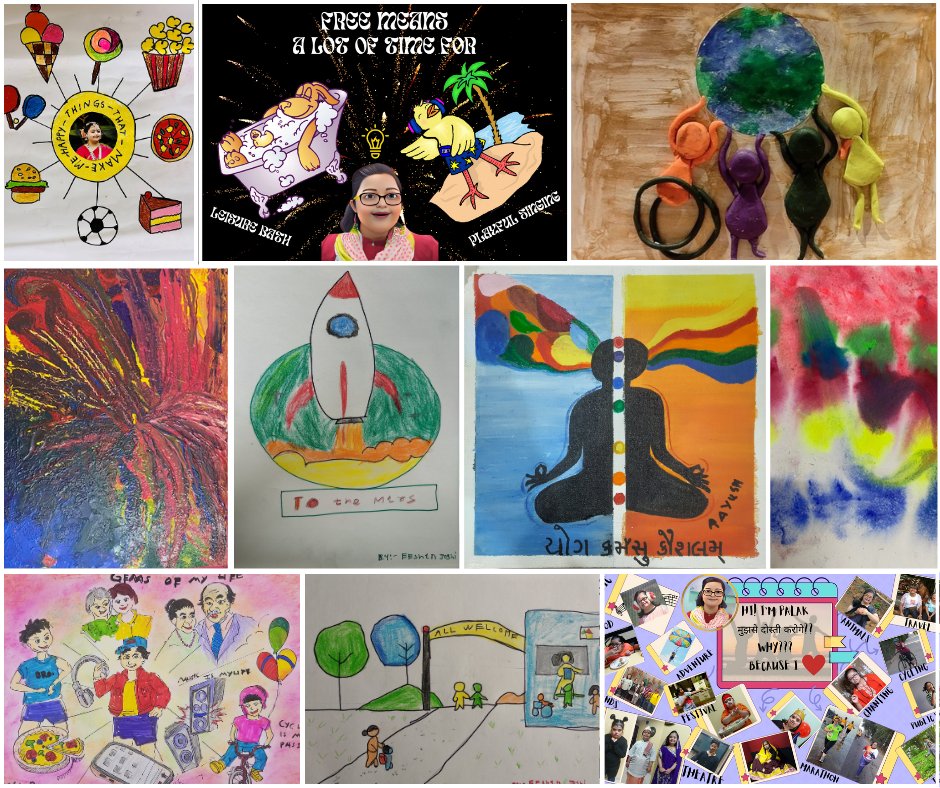 NayiDisha_'s tweet photo. Nayi Disha & Amazon Alexa team collaborated for a virtual event on #DownSyndrome .
7 artistic young adults with Down Syndrome teamed up with Amazonians and gave captions to their incredible artwork.
#AlexaForEveryone
#AmazonAlexa
#InclusionMatters
@AmazonNews_IN @AmazonAlexaIN https://t.co/OM6kW2PEvR