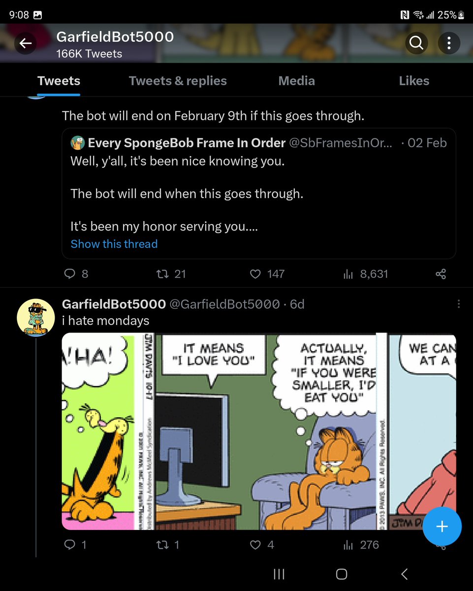 ExplainingGarf's tweet image. Uh the bot hasn't posted anything in almost a week, I'm scared