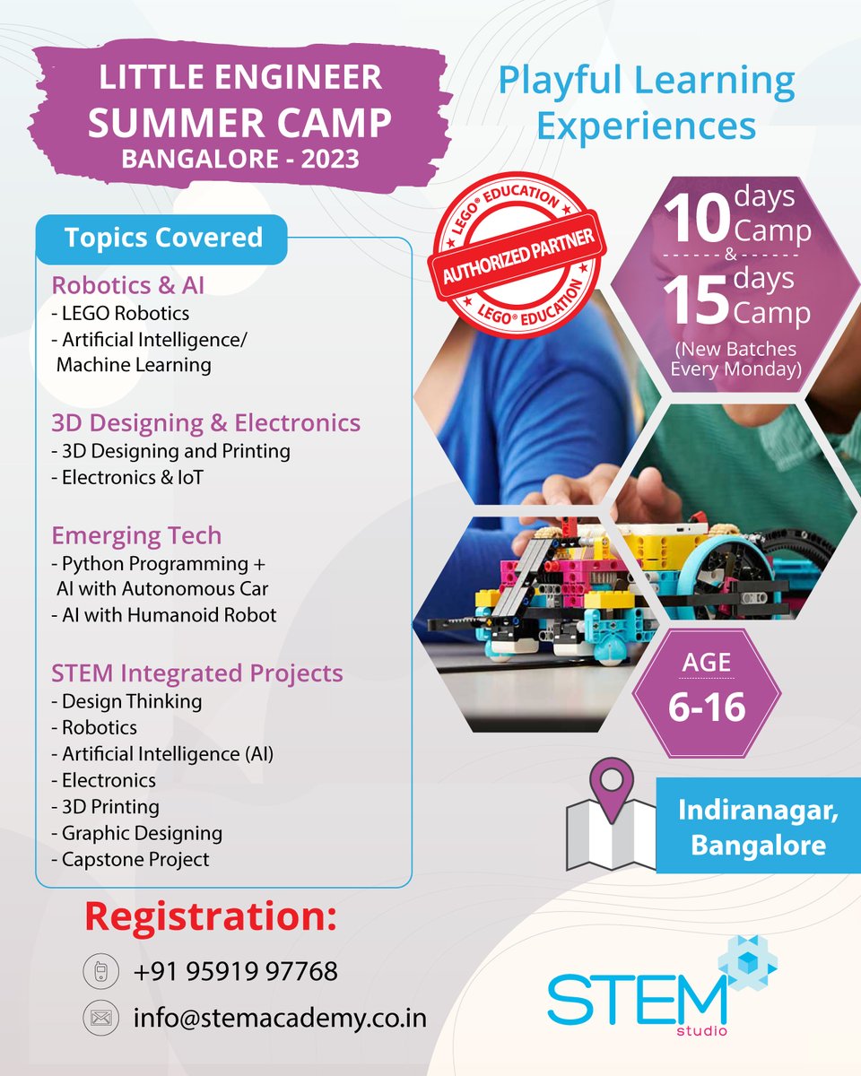 EdutechIndia's tweet image. Calling All Future Scientists, Engineers, and Innovators! STEM STUDIO is back and we&apos;re on a mission to help kids explore their passions, build new skills, 

To know more, visit our website: stemacademy.co.in/stem-studio-ba… or contact: info@stemacademy.co.in

#STEMStudio #STEMAcademy