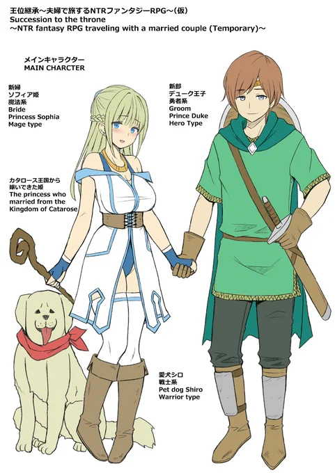 NTRRPG主人公イラスト完成ーイケメンすぎる…(*'ω`*)あと犬完成したら記事更新します 