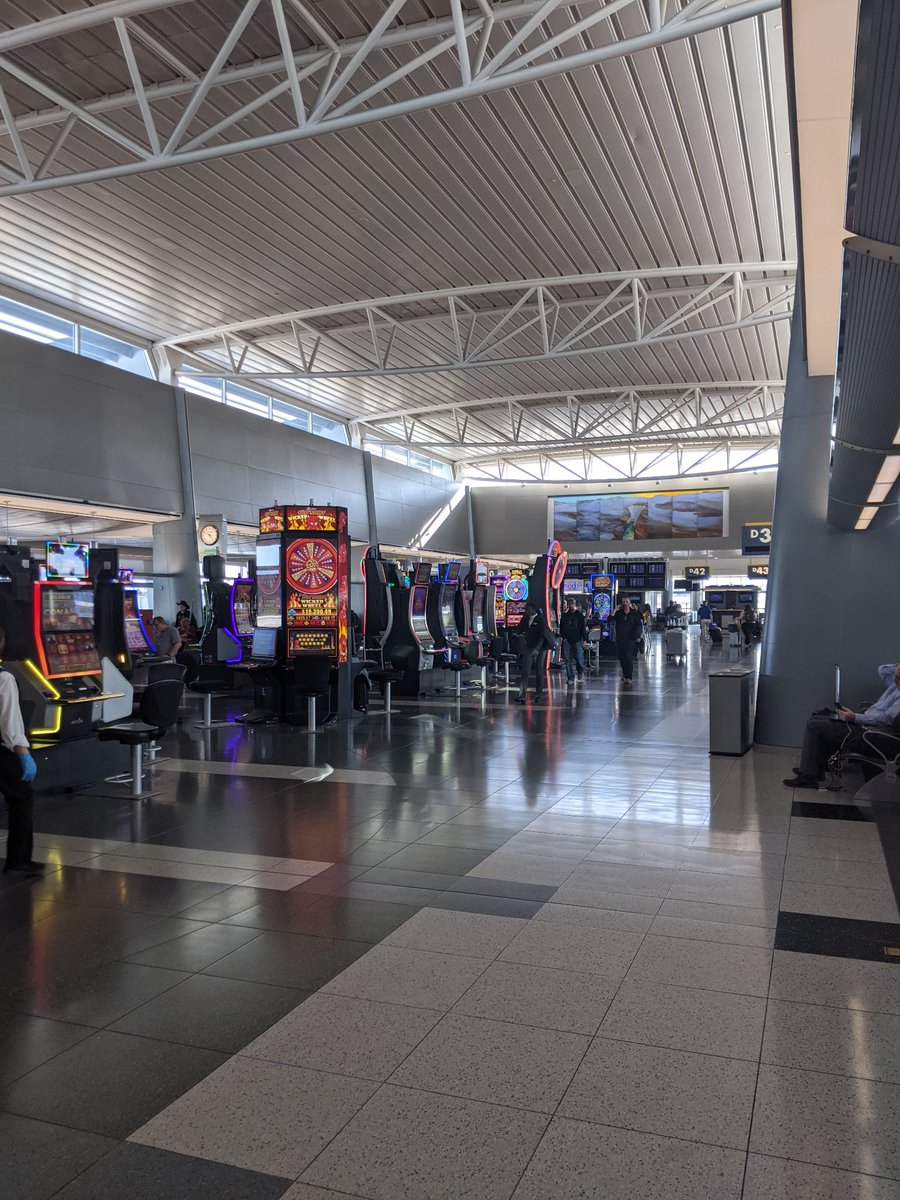 Got to Vegas yesterday and they already wanted me to start gambling with Slots in the airport.