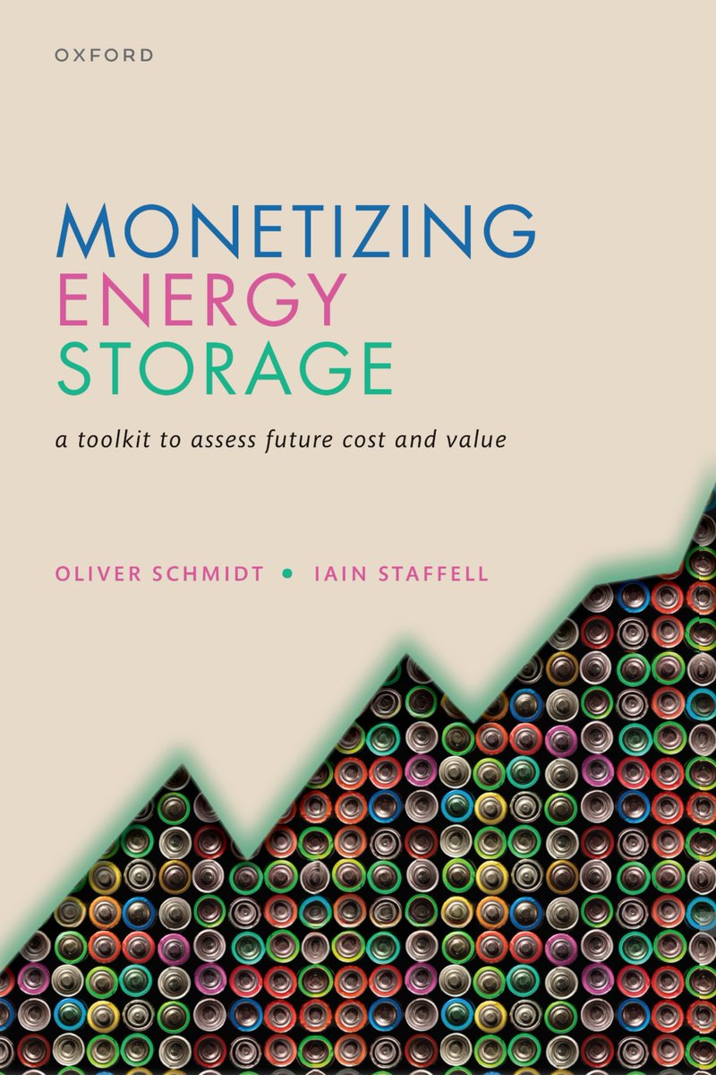 iain_staffell's tweet image. We have a book cover from @OxUniPress, and I love it!! 📚💓

I’m thrilled that “Monetizing Energy Storage” is now well into production.  I won’t keep you waiting till its launch in June, I’ll keep sharing highlights over the coming weeks! 🤩

@OUPAcademic