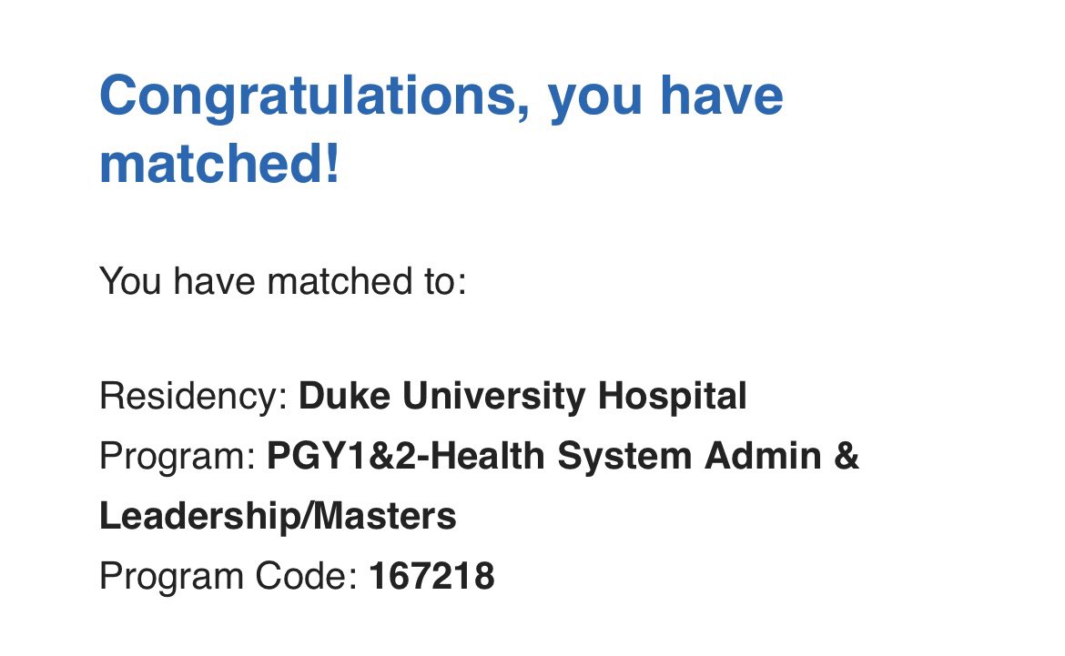 GarsonJennifer's tweet photo. Thrilled and honored to share that I will be heading to Duke University Hospital for my PGY1/PGY2 Health System Pharmacy Administration and Leadership residency training! So many people to thank — feeling immensely blessed and #evergrateful! https://t.co/wH2jgj11Y7