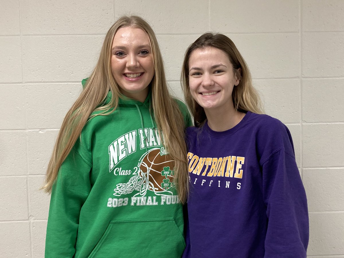 newhavensports's tweet photo. Congratulations to Brenna Langenberg (1st team) and Aubri Meyer (2nd team) for being named to the Four Rivers Conference All-Conference basketball team! https://t.co/cnupGckiH6