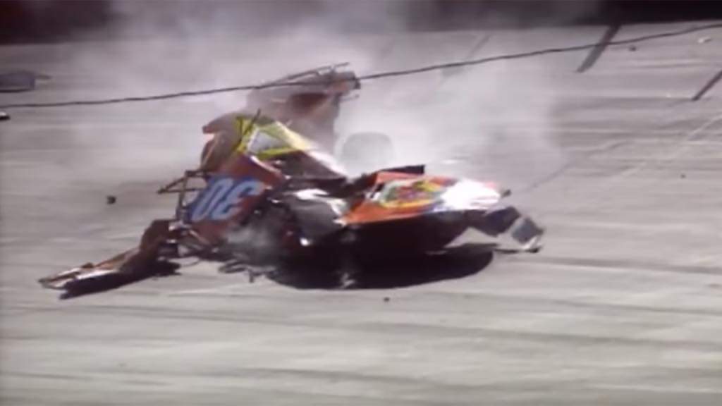 blackmagic_35's tweet photo. A horrible crash, so lucky to still have @MW55 after this one. Would be nice if he was still making the trip to Canada for the CTMP truck race, I bet he misses the Timmy's double double. https://t.co/0GE34iP0o5