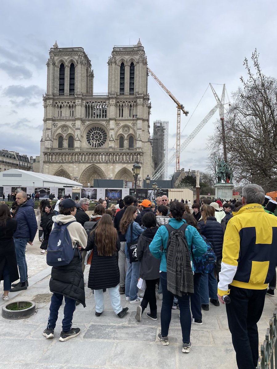 MontcrestEurope's tweet photo. Learning about Notre-Dame and seeing the ongoing renovation. https://t.co/VALeiMOPPs