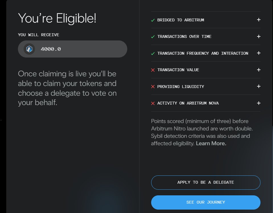 🖐️🖐️$ARB giveaway !!! 🖐️🖐️

To celebrate <a href="/arbitrum/">Arbitrum</a> airdrop ，
we are giving away 4 x 50 $ARB 

To participate: 

  &amp; 🔄
 Follow 
<a href="/allenkyrie1/">Kyrie | YS</a> &amp; <a href="/DuoShouDAO/">剁手DAO</a> 
 Tag 3 friends

Rewards will be issued after tokens are collected

Good luck!!!