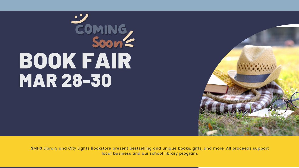 SMHS Library and City Lights Bookstore are getting ready for the book fair.