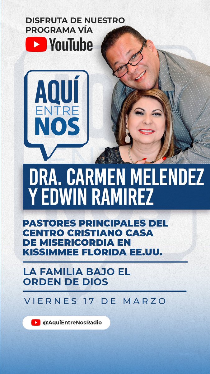 Hoy no se pueden perder nuestro nuevo episodio, donde estaremos con la presencia de grandiosos invitados🤩‼️

#AquiEntreNosRadio <a href="/jatnnatavarez/">Jatnna Tavárez</a> <a href="/kelvinpenalo/">Kelvin Peñaló</a> <a href="/Darlingjoserd/">Darling Jose</a> <a href="/marimartavarez/">Maria del MarTavarez</a> <a href="/ZoraimaCuello/">Zoraima Cuello</a>