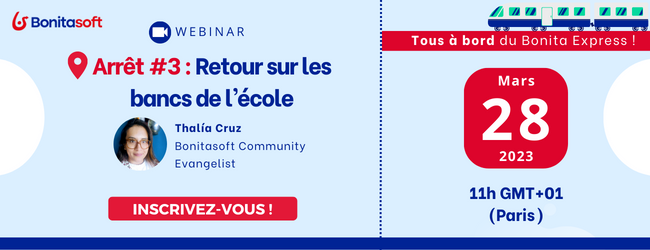 bonitasoft's tweet image. [Webinar ]🚂Le #BonitaExpress reprend sa route. Rejoignez-nous pour cette troisième étape de notre voyage au cœur de #Bonita ! 👉ow.ly/L2Aa50NkTJZ

#ProcessApplications #AppDevelopment #BonitaBPM