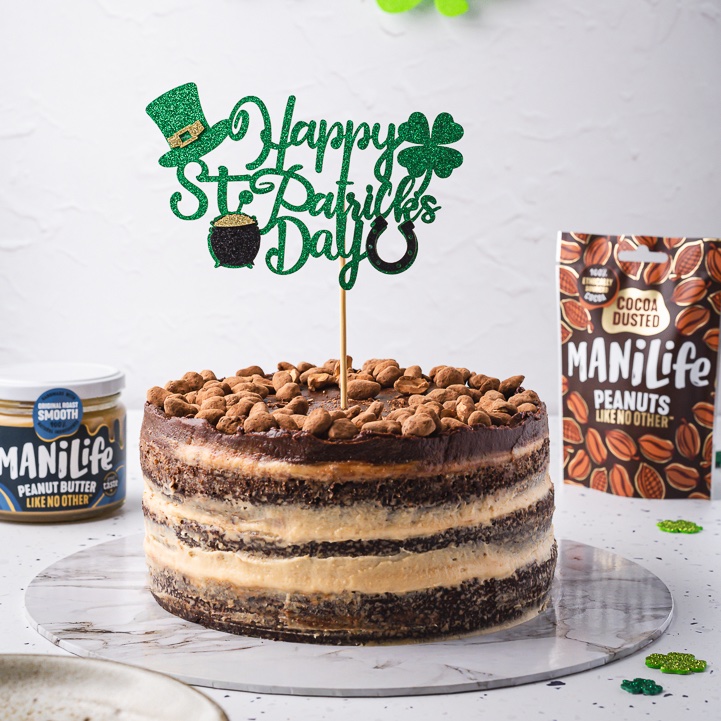 Happy #StPatricksDay! ☘️🇮🇪 Fancy a slice of this <a href="/GuinnessGB/">Guinness GB</a> and peanut butter cake? Thought so. Find the full recipe and video here: instagram.com/reel/Cp5Dt8qKW…