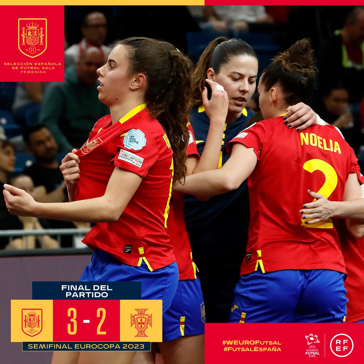 🔚 ¡¡𝑭𝒊𝒏𝒂𝒍 𝒅𝒆𝒍 𝒑𝒂𝒓𝒕𝒊𝒅𝒐!!

🥳 ¡¡𝗔 𝗟𝗔 𝗙𝗜𝗡𝗔𝗟!!

ℹ️ Ucrania o Hungría será el rival de España el domingo a las 20:00 H.

🇪🇸- 🇵🇹 | 3-2 | 40'

📺 @teledeporte

#FutsalEspaña #WEUROFutsal