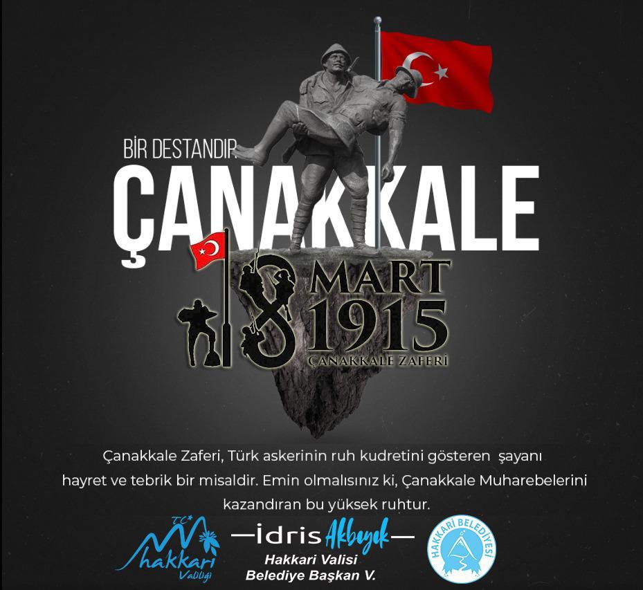 18 Mart Şehitleri Anma Günü ve Çanakkale Zaferi'nin yıl dönümünde Gazi Mustafa Kemal ATATÜRK başta olmak üzere, vatan topraklarını korumak ve savunmak için canlarını ortaya koymaktan çekinmemiş olan tüm şehitlerimizi rahmet ve minnetle anıyor, gazilerimize şükranlarımı sunuyorum.