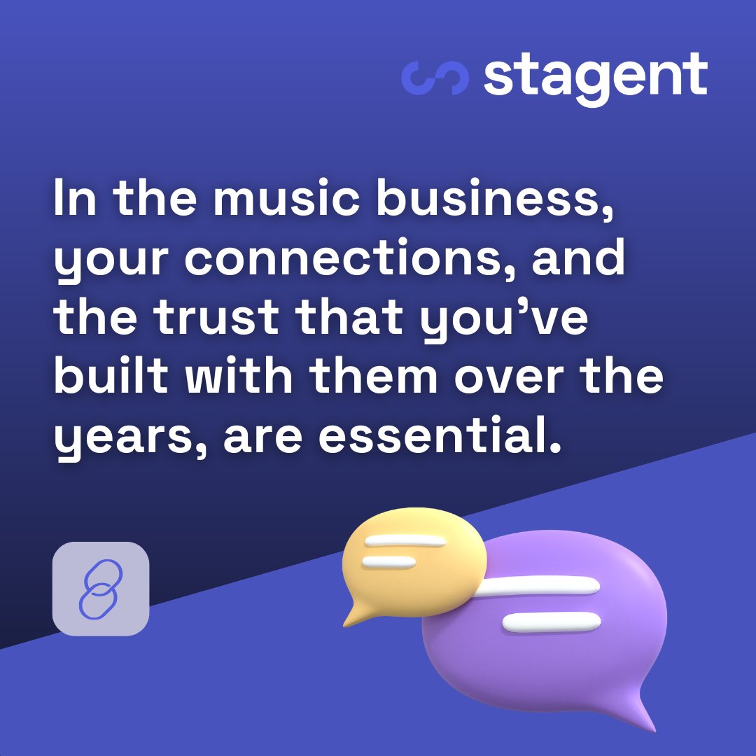 getstagent's tweet photo. Don't get discouraged if you don't know the right people yet. Building connections takes time and effort, but it's worth it in the end.👥

Looking for more tips? Visit https://t.co/PGbNfr3BEK to read our blog post, 'The Importance of Connections in the Music Industry'.🤩 https://t.co/7PRbWEzP6T