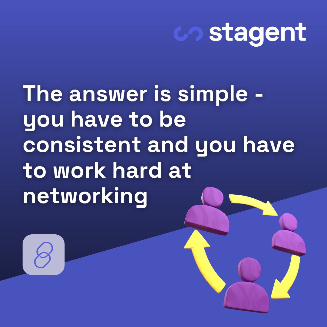 Don't get discouraged if you don't know the right people yet. Building connections takes time and effort, but it's worth it in the end.👥

Looking for more tips? Visit stagent.com to read our blog post, 'The Importance of Connections in the Music Industry'.🤩