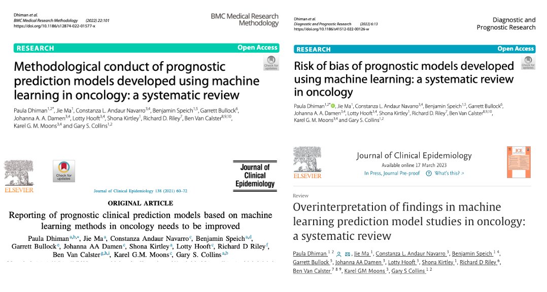 Characterising current #machinelearning studies in healthcare, the full set

Poor reporting  tinyurl.com/55ed3j9k
Weak methods  tinyurl.com/yc4easr9
High risk of bias  tinyurl.com/yk6m9sx5
Full of Spin  tinyurl.com/yckubrnp

#statstwitter #openscience #mustdobetter