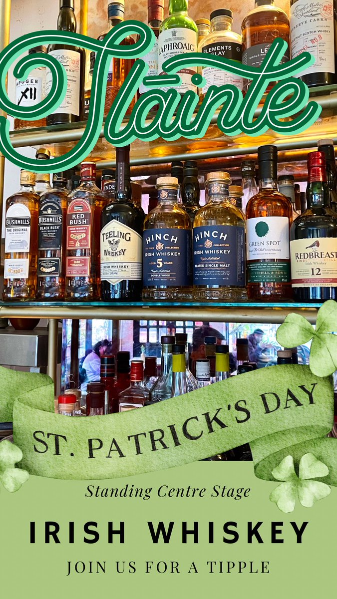 PoetsW3's tweet photo. Some wonderful Celebratory Cocktails for St Pats - join us for a tipple https://t.co/F8eyIWLTBu
