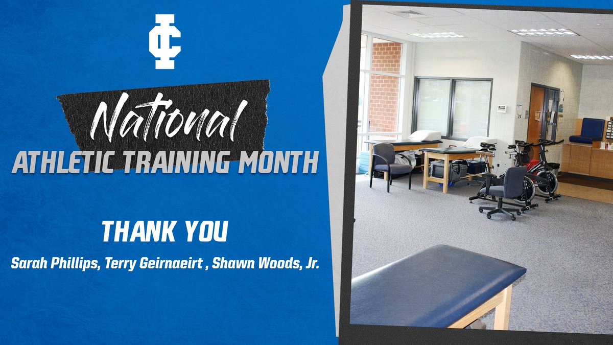 We wanted to say a big THANK YOU to our IC athletic training staff during National AT Month. Thank you for all you do to keep us healthy and for everything else! We could not do it without you! #NATM2023 #TheresAnATForThat #ICSB