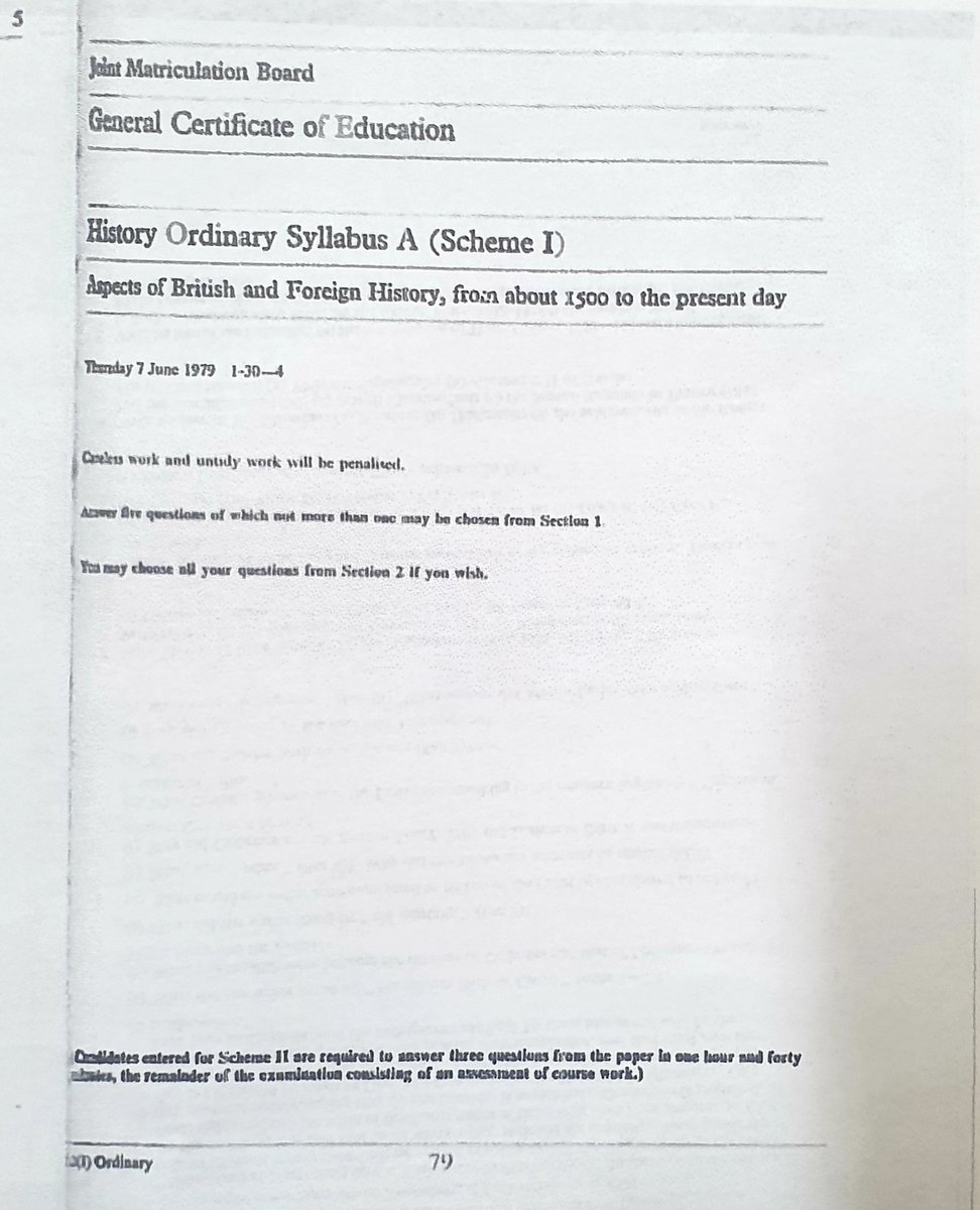 WilkesHistory's tweet photo. How would you get on? A selection of O-Level History questions from 1979 😳 #HistoryTeacher #GCSEHistory #oldschool https://t.co/dwyXbWd4dd