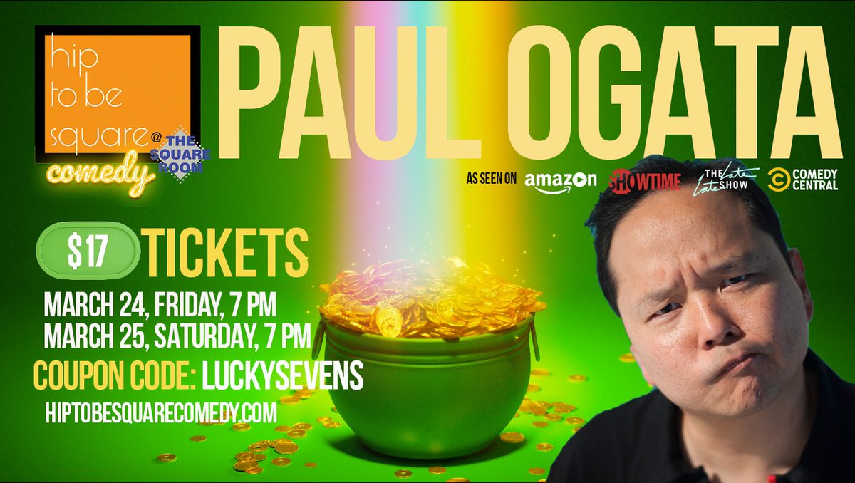 h2bscomedy's tweet photo. LESS THAN 11 HOURS LEFT! Use our coupon code LUCKYSEVENS today to avail our upcoming Paul Ogata Mar 24-25 7pm shows for $17/ticket only! Luck of the Irish is with us! HAPPY ST. PADDY'S DAY! 💚🍀
https://t.co/8jsHvhWNZu
#Knoxville #knoxvilletn #knoxvilleevents #StPatricksDay2023 https://t.co/pc7sZdXdXZ
