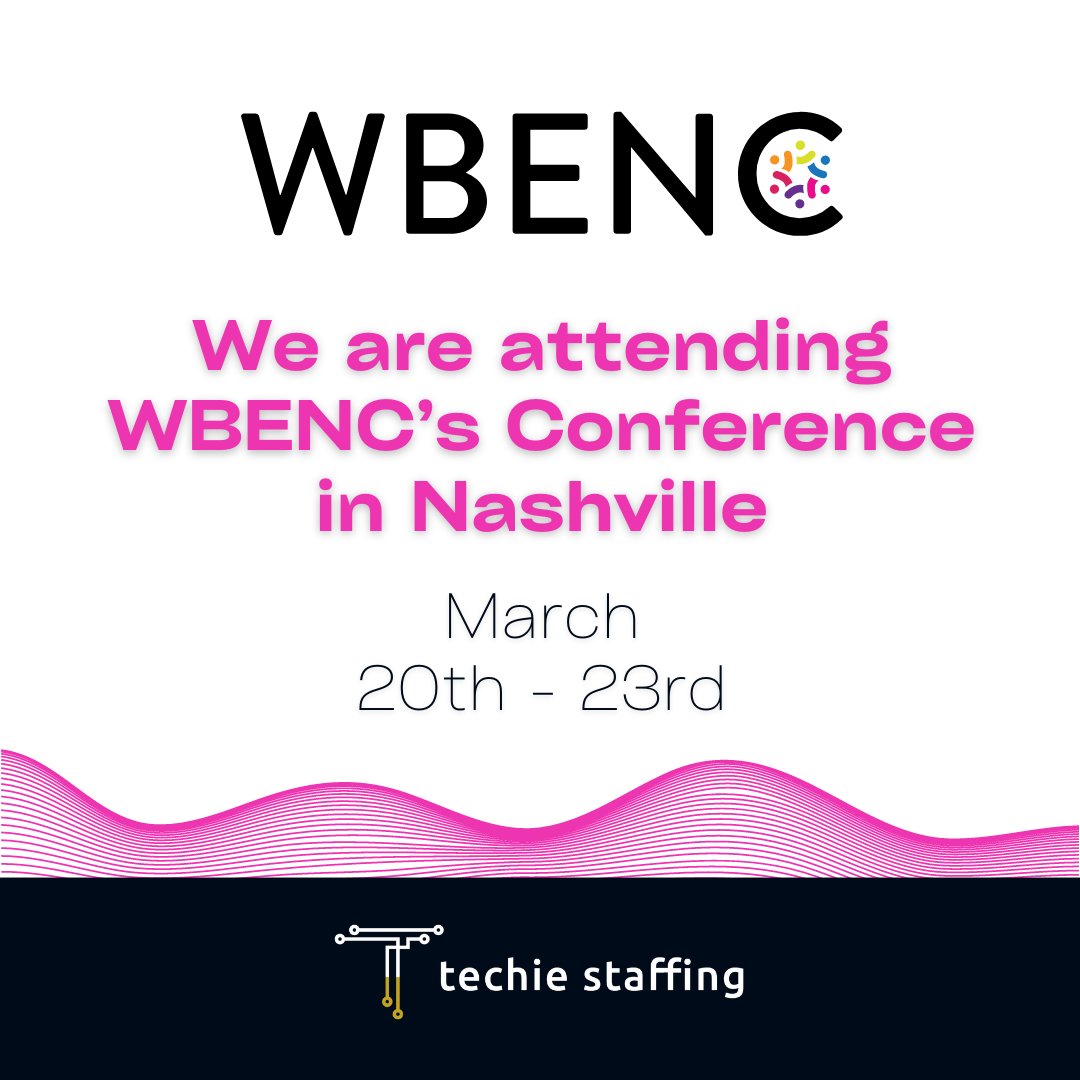 StaffingTechie's tweet photo. Hello everyone! 🥰
📍 We are attending WBENC’s conference in Nashville.
📆 March 20th – 23rd
Feel free to ask any questions.
🤳🏻 We’re here for all of you!
#techiestaffing #wbenc #womenowned #wbencnetwork #womanowned #smallbiz #femalefounder #supportwomen #womenentrepreneurs https://t.co/KHzoCfWUf8