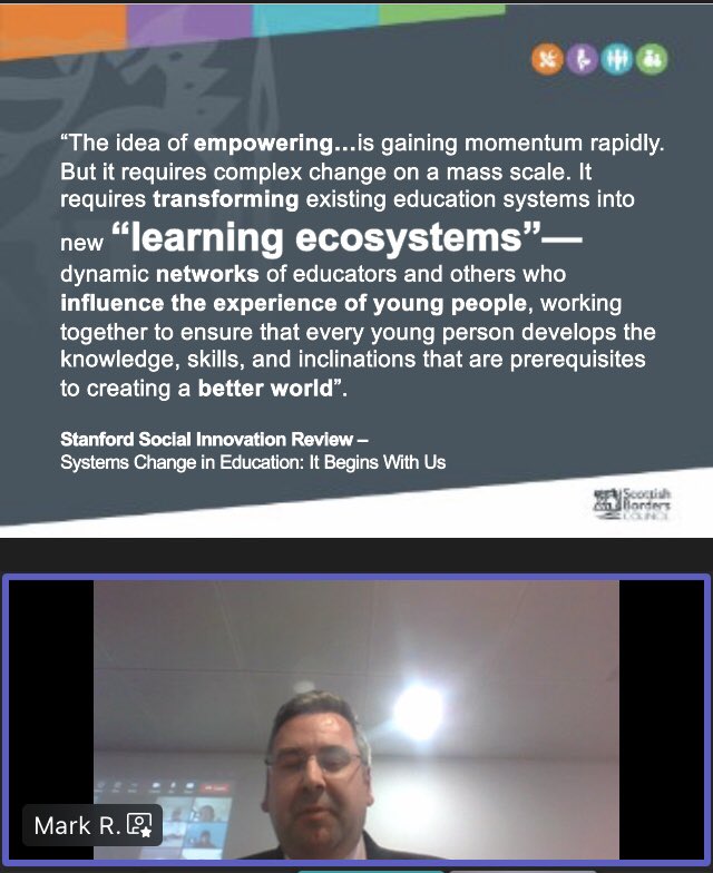 SBCEducation1's tweet image. So proud of our Chief Education Officer @jsinclairSBC, sharing with #ADES colleagues nationally about the @SBCEducation1 collaborative improvement journey. Great example of @EducationScot partnership working. 
#WhyWeLoveTheBorders 
@SEICollab @scotborders