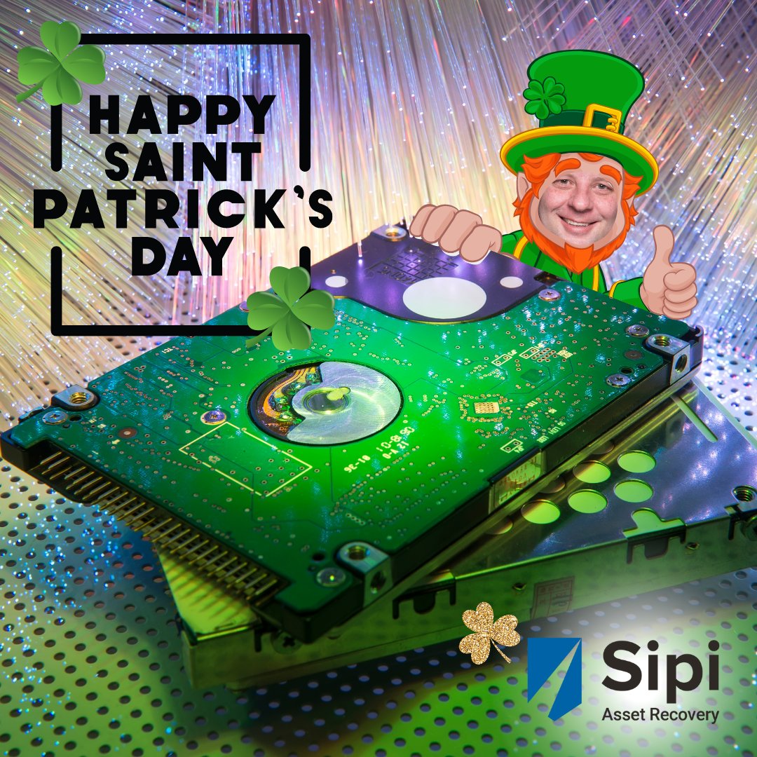 Sipi_AR's tweet photo. We are celebrating the Green!
Recycling/Reuse - Green Earth
Remarketing - Money is Green
Secure Data Wiping - Green blinking lights (ok that one is a stretch)
Happy St. Patricks Day! https://t.co/cxL1kmywnw